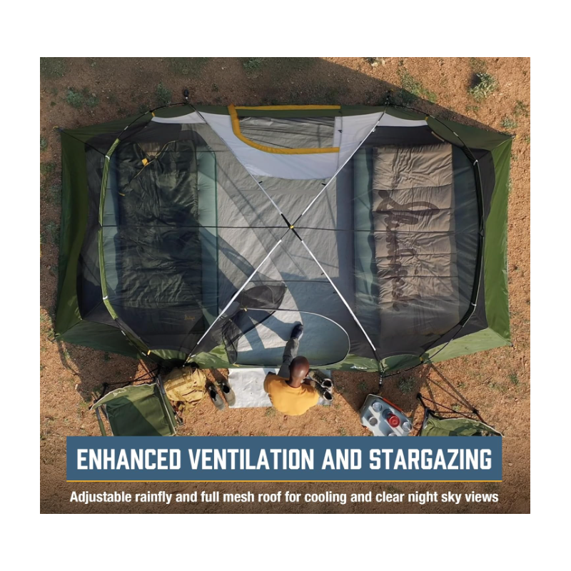 8 Person Hybrid Dome Family Camping Tent