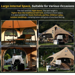 Canvas Tent Bell Tent 16.4ft*High9.2ft with Stove