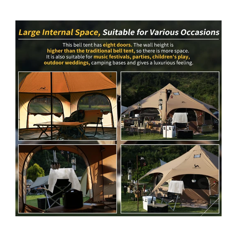 Canvas Tent Bell Tent 16.4ft*High9.2ft with Stove