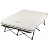 Folding Air Mattress with Steel Frame & Side Table, Battery Pump Included