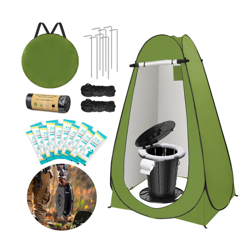 Camp Toilet with Pop-Up Privacy Tent Camp Toilet with Pop-Up Privacy Tent