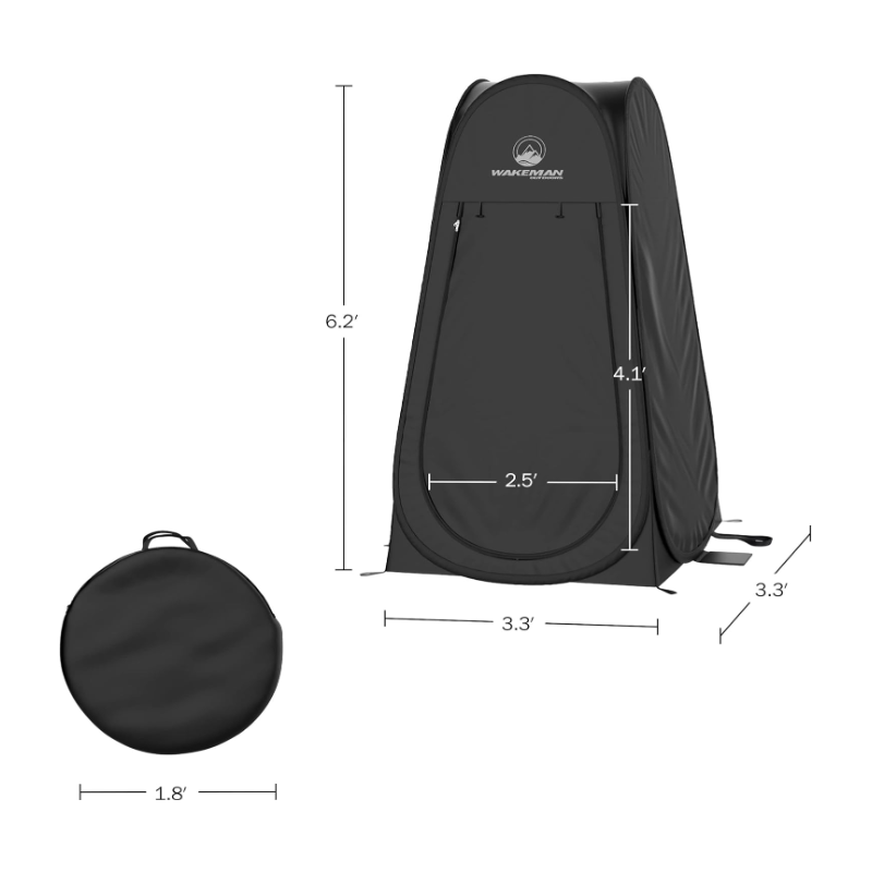 Privacy Shower Tent, Dressing Room, or Portable Toilet Stall with Carry Bag for Camping