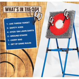 Bristle Axe Throwing Target & 2-in-1 Combo Backyard Game for Indoors and Outdoors