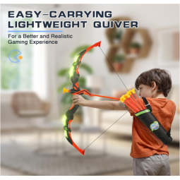 Bow and Arrow Set for Kids, 2-Pack LED Light Up Archery Set with 20 Suction Cup Arrows