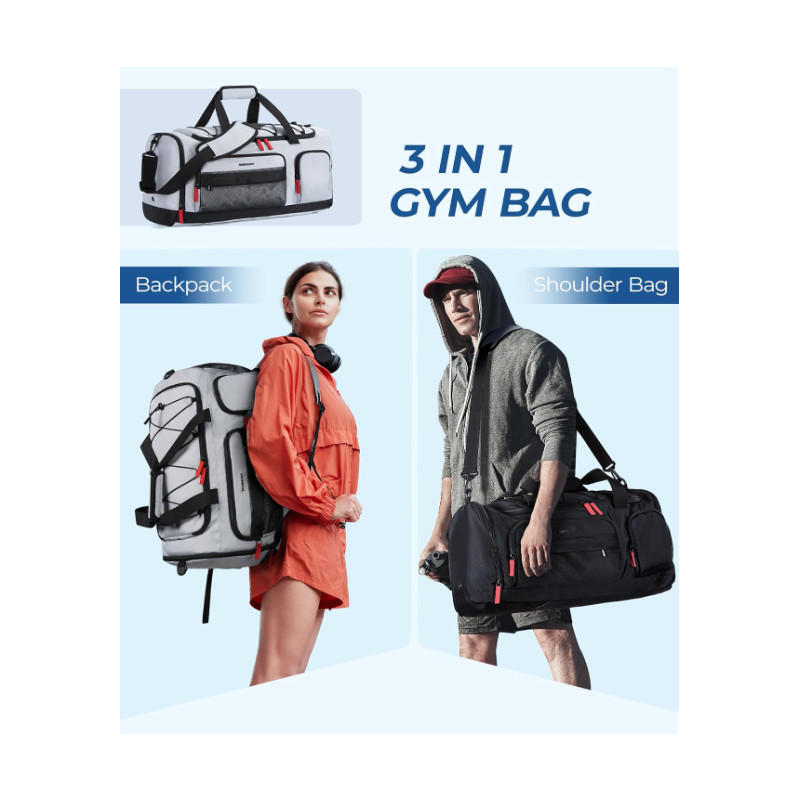Gym Bag for Women & Men, 35L Sports Travel Duffel Bag with Shoe Compartment Gym Bag for Women & Men, 35L Sports Travel Duffel Bag with Shoe Compartment