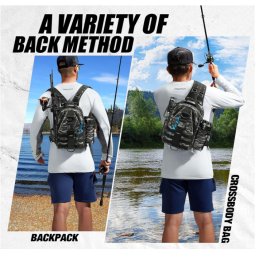 Fishing Tackle Backpack with Rod & Gear Holder