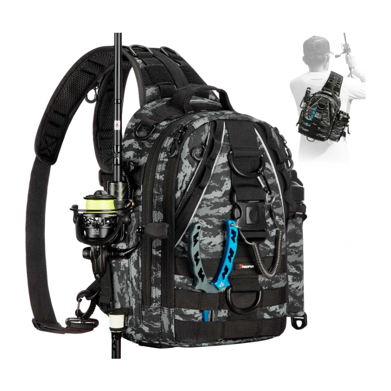 Fishing Tackle Backpack with Rod & Gear Holder Fishing Tackle Backpack with Rod & Gear Holder