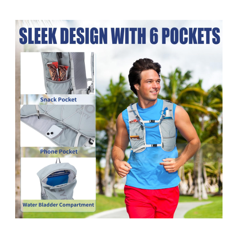 Lightweight Running Vest for Women and Men Hydration Backpack Pack with 1.5L Water Bladder Bag for Hiking Lightweight Running Vest for Women and Men Hydration Backpack Pack with 1.5L Water Bladder Bag for Hiking