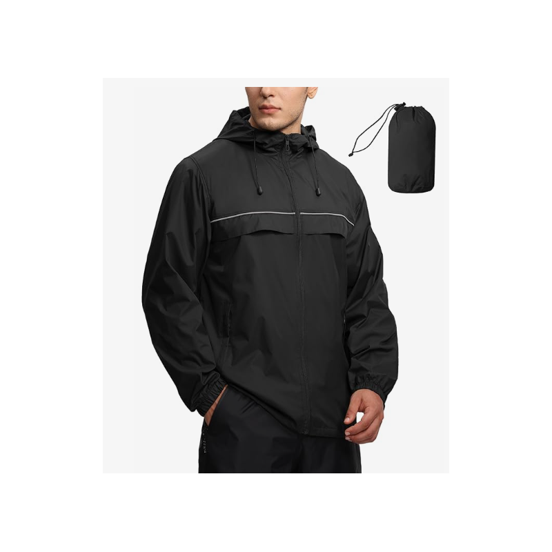 Mens Waterproof Windbreaker Rain Jacket Lightweight Packable Raincoat with Hood for Golf Hiking Travel Mens Waterproof Windbreaker Rain Jacket Lightweight Packable Raincoat with Hood for Golf Hiking Travel