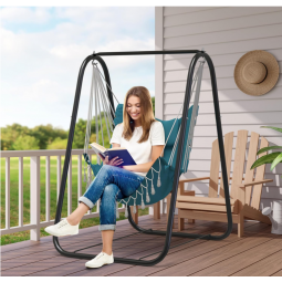 Hammock Chair with Stand,Heavy-Duty and Rustproof Hanging Chair with Stand