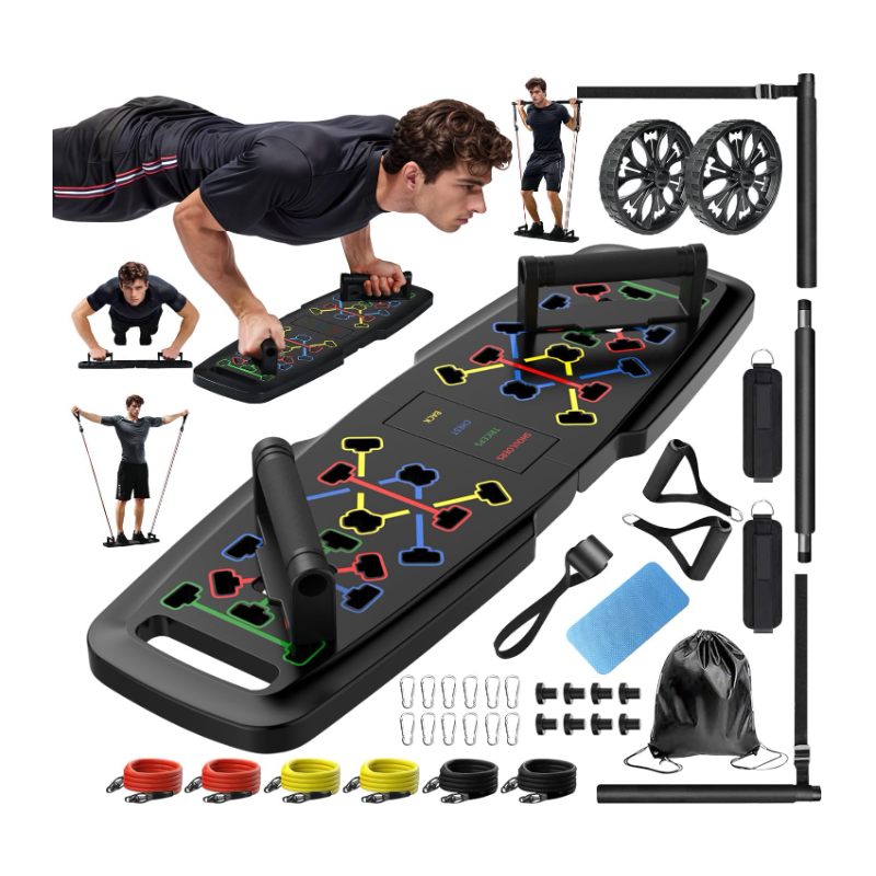 Portable Exercise Equipment,Pilates Bar and 20 Fitness Accessories with Resistance