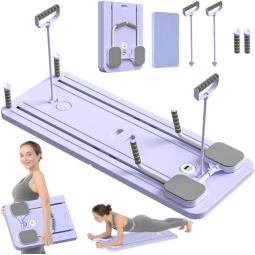 Pilates Board - 2024 Pilates Reformer Set, Multi-Purpose Foldable Pilates Reformer Board for Home
