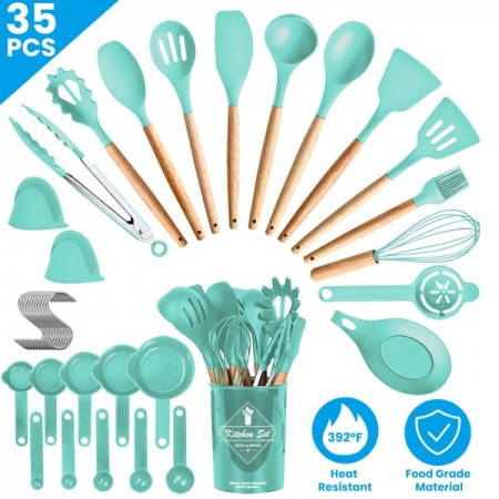 35Pcs Kitchen Cooking Utensils Set Spatula Set Baking Utensil Set Kitchen Accessories