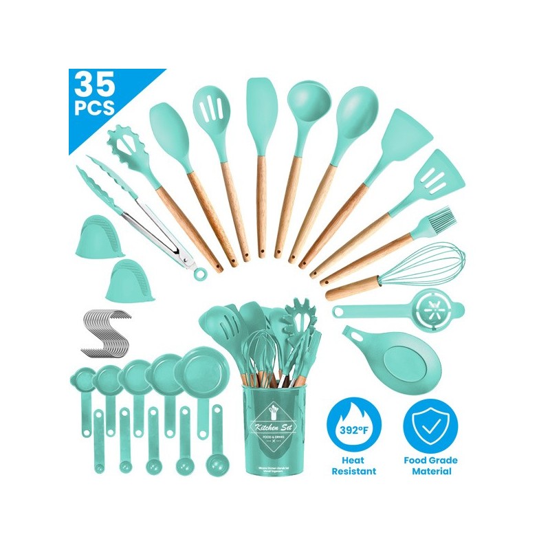 35Pcs Kitchen Cooking Utensils Set Spatula Set Baking Utensil Set Kitchen Accessories