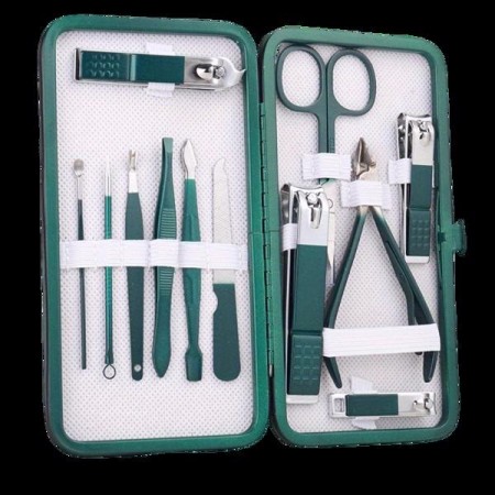 12-Piece Stainless Steel Nail Care Kit – Ultra-Sharp Manicure & Pedicure Tools for Men/Women