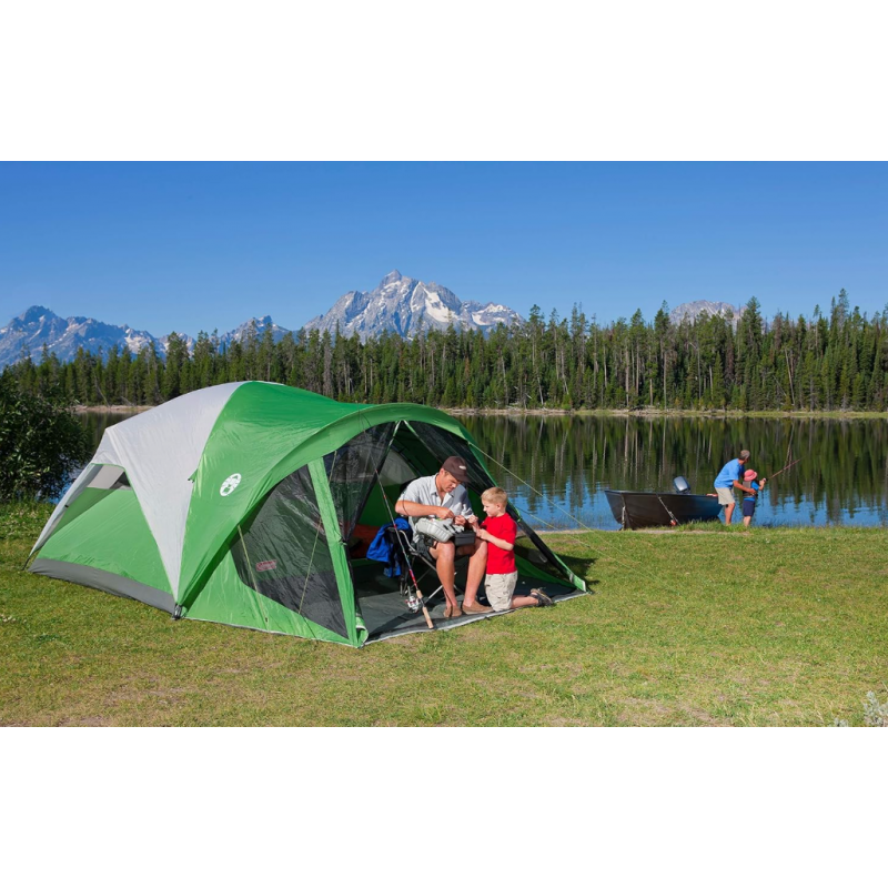 6/8 Person Weatherproof Tent with Roomy Interior Includes Rainfly